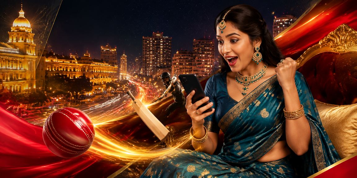Women placing bets using mobile at MG Road Bangalore cricket event